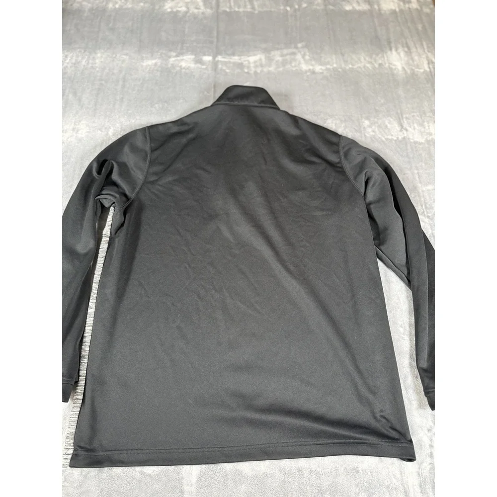 Adidas Men's XL Gray Black Heathered Athletic 1/4 Zip Pullover Activewear Top